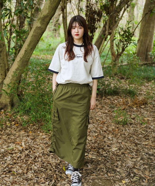 S'more(スモア)の「S'more diner ringer T-shirt (SS)(Tシャツ/カットソー・レディース・グレー/ベージュ/ブラウン・MEDIUM/LARGE/X-LARGE/SMALL)」の18枚目の写真