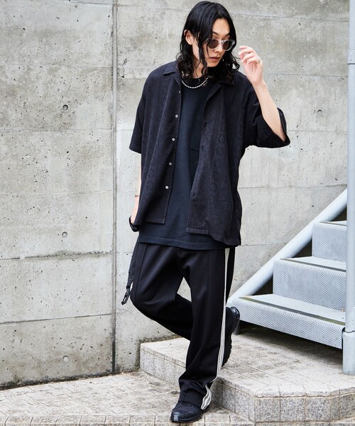 FREAK'S STORE(フリークスストア)の「FREAK’S STORE/フリークスストア インド製 リラックスフィット レース編み オープンカラーシャツ ショートスリーブ(シャツ/ブラウス・メンズ・ホワイト/ブラック・MEDIUM/LARGE)」の4枚目の写真