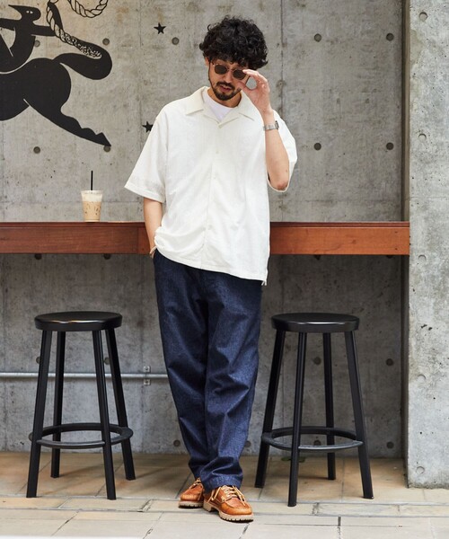 FREAK'S STORE(フリークスストア)の「FREAK’S STORE/フリークスストア インド製 リラックスフィット レース編み オープンカラーシャツ ショートスリーブ(シャツ/ブラウス・メンズ・ホワイト/ブラック・MEDIUM/LARGE)」の21枚目の写真