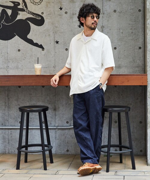 FREAK'S STORE(フリークスストア)の「FREAK’S STORE/フリークスストア インド製 リラックスフィット レース編み オープンカラーシャツ ショートスリーブ(シャツ/ブラウス・メンズ・ホワイト/ブラック・MEDIUM/LARGE)」の20枚目の写真