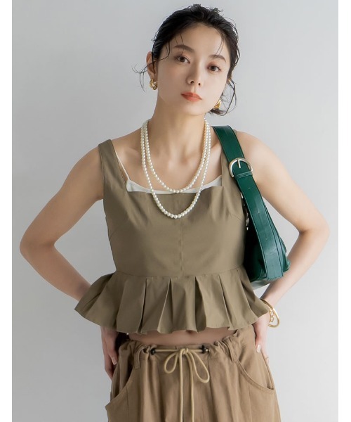 タグ付き未使用　COACH コーチ　リボン　ビスチェ　ペプラム　キャミソール 極美品 タグ付き COACH コーチ リボン ビスチェ ペプラム