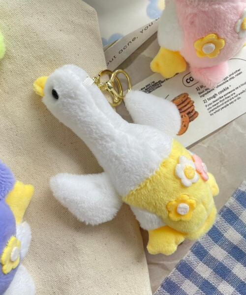 WEGO/おはなあひるぬいぐるみキーホルダー（キーホルダー