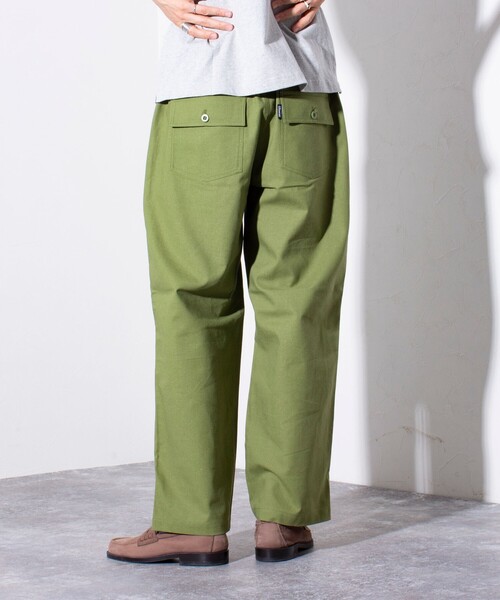 GLOSTER（グロスター）の「【GLOSTER/グロスター】ミリタリー イージー ベイカーパンツ リネン/麻（その他パンツ・メンズ・ベージュ/ネイビー/カーキ・S/M/L）」の5枚目の写真