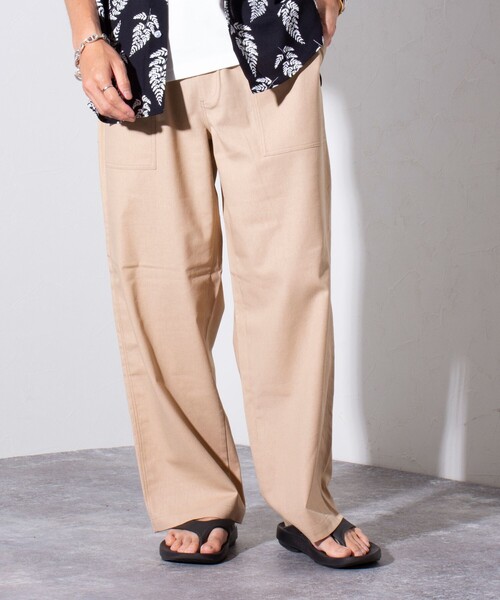 GLOSTER（グロスター）の「【GLOSTER/グロスター】ミリタリー イージー ベイカーパンツ リネン/麻（その他パンツ・メンズ・ベージュ/ネイビー/カーキ・S/M/L）」の8枚目の写真