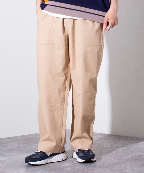 GLOSTER（グロスター）の「【GLOSTER/グロスター】ミリタリー イージー ベイカーパンツ リネン/麻（その他パンツ・メンズ・ベージュ/ネイビー/カーキ・S/M/L）」の2枚目の写真