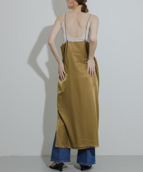 SENEE サテンキャミワンピース SENEE サテンワンピース satin cami onepiece (サテンキャミ