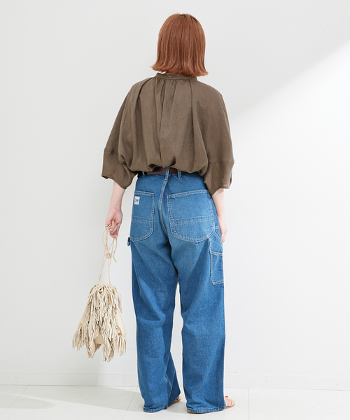 B.C STOCK(ベーセーストック)の「《追加》フレンチリネン2wayブラウス(シャツ/ブラウス・レディース・ホワイト/ブラック/カーキ/ブラックミックス・FREE)」の12枚目の写真