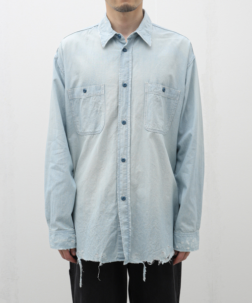 marka(マーカ)の「MARKA / マーカ DAMAGE SHIRT(シャツ/ブラウス・メンズ・ブラック/ブルー・2/3)」の4枚目の写真