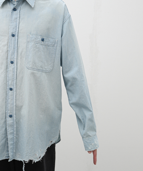 トップス marka DAMAGE SHIRT 別注〉DAMAGE SHIRT | MARKAWARE/MARKA