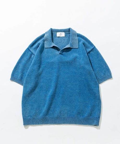 URBAN RESEARCH Sonny Label（アーバンリサーチサニーレーベル）の「インディゴパイルスキッパープルオーバー（ポロシャツ・メンズ・インディゴブルー/ライトインディゴブルー・MEDIUM/LARGE）」の11枚目の写真