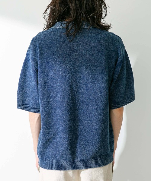 URBAN RESEARCH Sonny Label（アーバンリサーチサニーレーベル）の「インディゴパイルスキッパープルオーバー（ポロシャツ・メンズ・インディゴブルー/ライトインディゴブルー・MEDIUM/LARGE）」の22枚目の写真