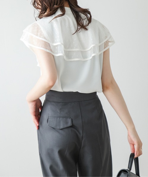 La-gemme(ラジェム)の「ドットチュールブラウス(シャツ/ブラウス・レディース・ホワイト/ブラック・フリー)」の14枚目の写真