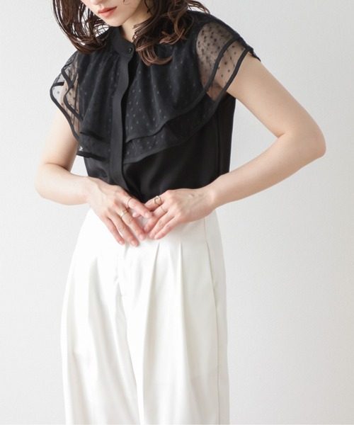 La-gemme(ラジェム)の「ドットチュールブラウス(シャツ/ブラウス・レディース・ホワイト/ブラック・フリー)」の17枚目の写真