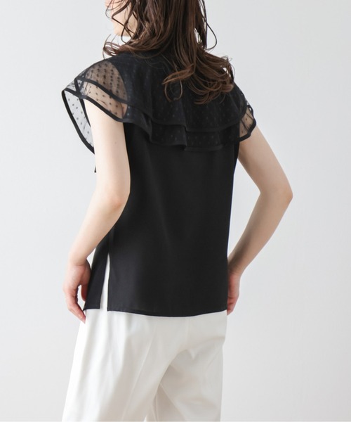 La-gemme(ラジェム)の「ドットチュールブラウス(シャツ/ブラウス・レディース・ホワイト/ブラック・フリー)」の9枚目の写真