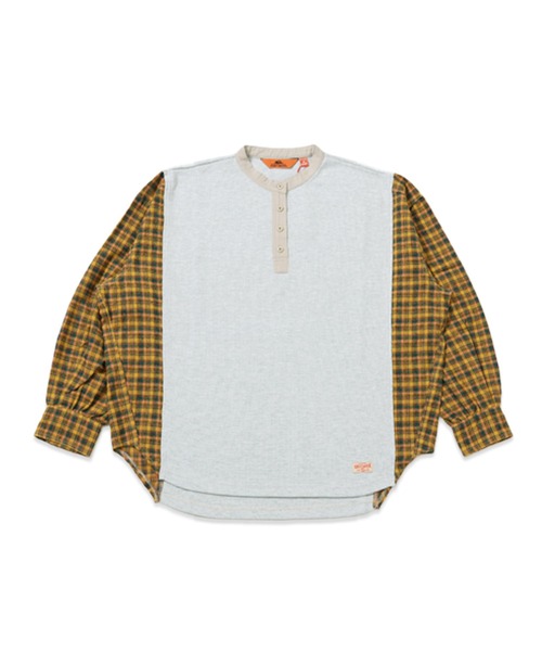 KRIFF MAYER Lady's Collection（クリフメイヤーレディースコレクション）の「リメイク風ヘンリーネックT（Tシャツ/カットソー・レディース・ナチュラル/グレー/ピンク/ネイビー/チャコール・MEDIUM/LARGE）」の16枚目の写真