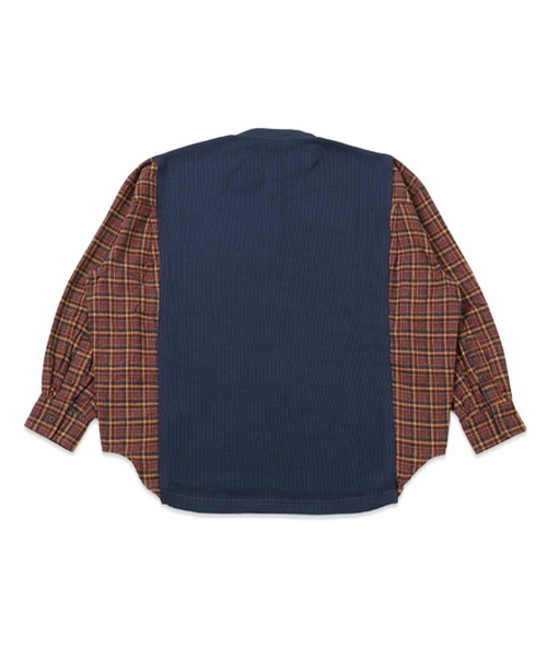 KRIFF MAYER Lady's Collection（クリフメイヤーレディースコレクション）の「リメイク風ヘンリーネックT（Tシャツ/カットソー・レディース・ナチュラル/グレー/ピンク/ネイビー/チャコール・MEDIUM/LARGE）」の20枚目の写真