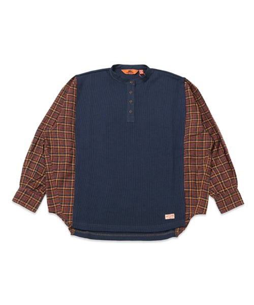 KRIFF MAYER Lady's Collection（クリフメイヤーレディースコレクション）の「リメイク風ヘンリーネックT（Tシャツ/カットソー・レディース・ナチュラル/グレー/ピンク/ネイビー/チャコール・MEDIUM/LARGE）」の19枚目の写真