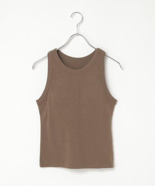 VENCEEXCHANGE（ヴァンスエクスチェンジ）の「スムース天竺アメスリタンクトップ（タンクトップ・レディース・ブラック/ベージュ/ブラウン/オフホワイト・FREE）」の6枚目の写真