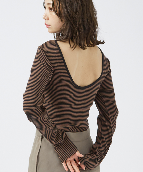 tシャツ Miller　背あきカップ付きロンT レディース CANAL JEAN｜Miller 背あきカップ付きロンT | Rakuten Fashion