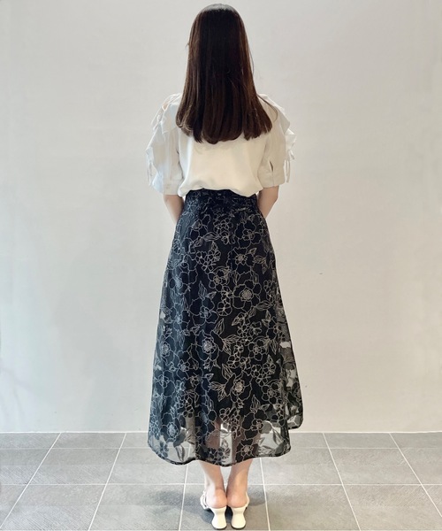TORTE(トルテ)の「肩開きフリルボウタイブラウス(Tシャツ/カットソー・レディース・パープル/ホワイト/ホワイト系その他・FREE)」の11枚目の写真