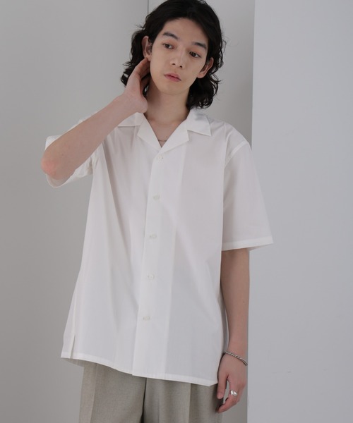 【ZOZO限定】ブロード開襟半袖シャツ（シャツ/ブラウス）｜nano･universe（ナノユニバース）
