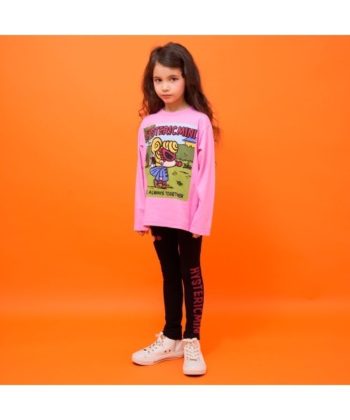 パンツ MINI＆J モダールベア 10分丈レギンス キッズ MY FIRST HYSTERICMINI\u0026J SNACK TIME 10分丈レギンス 10；ブラック