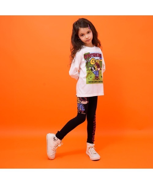 パンツ MINI＆J モダールベア 10分丈レギンス キッズ MY FIRST HYSTERICMINI\u0026J SNACK TIME 10分丈レギンス 10；ブラック