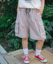 WudgeBoy(bW{[C)wudge boy check half cargo pants(J[Spc)