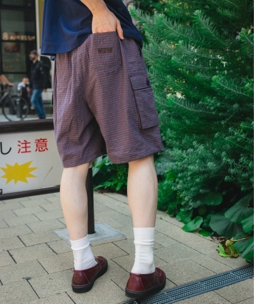 WudgeBoy（ワッジボーイ）の「wudge boy check half cargo pants（カーゴパンツ・レディース・ネイビー/ホワイト/レッド・LARGE/MEDIUM）」の7枚目の写真