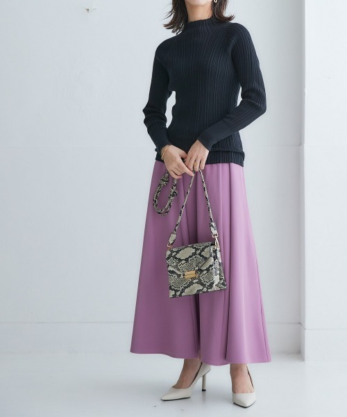 nissen(ニッセン)の「綿100%ハイネックランダムリブニット(ニット/セーター・レディース・グリーン/チャコールグレー/グレイッシュベージュ/アイボリー/ブラック・M/S/LL/L)」の11枚目の写真