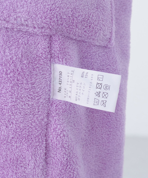 cross marche（クロスマルシェ）の「【MUSEE】フード付き湯上りワンピース（ガウン/バスローブ・レディース・ネイビー/ラベンダー/ブラウン・M/L）」の22枚目の写真