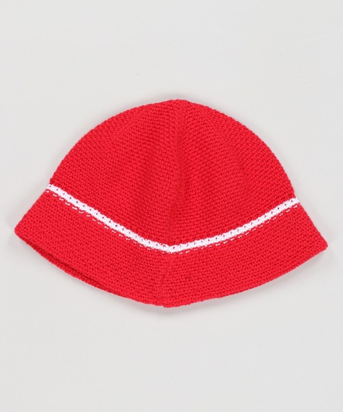 SPINNS(スピンズ)の「ラインコットンハット(ハット・メンズ・レッド/ブラック/ブラウン・ONESIZE)」の4枚目の写真