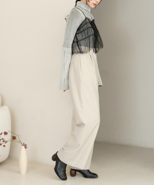 hinari（ヒナリ）の「ウエストサイドカットアウトパンツ（その他パンツ・レディース・ブラック/アイボリー/ベージュ・SMALL/X-SMALL/FREE）」の10枚目の写真