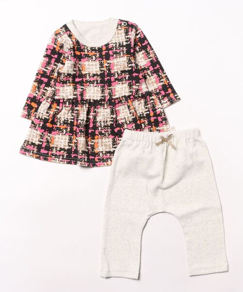 【セール】ふわふわ裏毛ツィードｂａｂｙセット（その他ベビーウェア）｜maarook（マルーク）