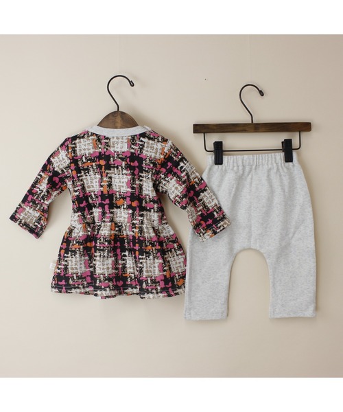 【セール】ふわふわ裏毛ツィードｂａｂｙセット（その他ベビーウェア）｜maarook（マルーク）