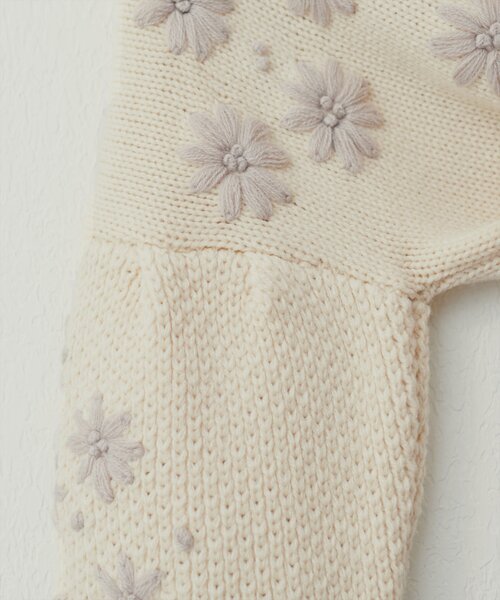 natural couture(ナチュラルクチュール)の「お花刺繍ニット(ニット/セーター・レディース・ピンク/オフホワイト/グレー/サックスブルー/ブラック/モカ・FREE)」の19枚目の写真