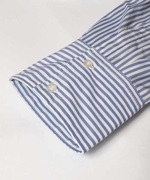 coca(coca)(コカ)の「【WEB限定セール】レイヤード風ストライプシャツ(シャツ/ブラウス・レディース・ブルー・S/M/L)」の10枚目の写真
