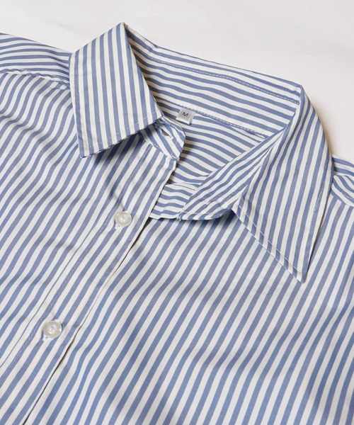 coca(coca)(コカ)の「【WEB限定セール】レイヤード風ストライプシャツ(シャツ/ブラウス・レディース・ブルー・S/M/L)」の11枚目の写真
