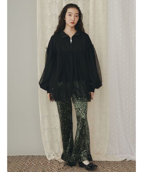 merry jenny（メリージェニー）の「flowerベロアパンツ（スラックス・レディース・ブラック/グリーン・FREE）」の21枚目の写真