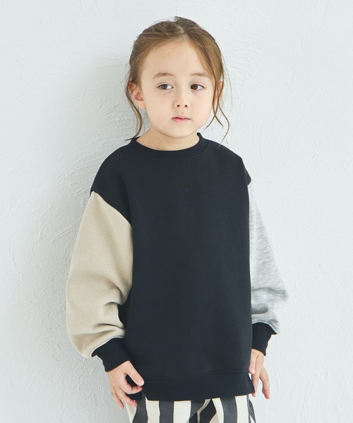 pairmanon(ペアマノン)の「【ぬくふわ】裏起毛 ユニセックス 配色切り替え アソートスウェット(スウェット・キッズ・ライトグリーン/レッド/ブラック系その他/ブルー/グレー/ピンク/ブラウン/ブラック系その他2/ピンク系その他/ブラック/ブルー系その他3/ピンク系その他3/ベージュ/ピンク系その他2/グリーン系その他2/グリーン系その他/ブルー系その他/ブルー系その他2/カーキ/ピンク系その他5/ピンク系その他4/ベージュ系その他2/ブラック系その他4/ベージュ系その他3/ブラック系その他3/ブラウン系その他/ブルー系その他4・110/120/150/100/90/140/130)」の4枚目の写真