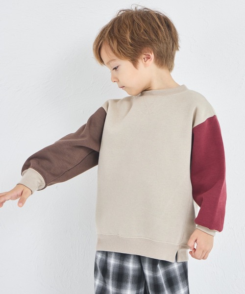 pairmanon(ペアマノン)の「【ぬくふわ】裏起毛 ユニセックス 配色切り替え アソートスウェット(スウェット・キッズ・ライトグリーン/レッド/ブラック系その他/ブルー/グレー/ピンク/ブラウン/ブラック系その他2/ピンク系その他/ブラック/ブルー系その他3/ピンク系その他3/ベージュ/ピンク系その他2/グリーン系その他2/グリーン系その他/ブルー系その他/ブルー系その他2/カーキ/ピンク系その他5/ピンク系その他4/ベージュ系その他2/ブラック系その他4/ベージュ系その他3/ブラック系その他3/ブラウン系その他/ブルー系その他4・110/120/150/100/90/140/130)」の10枚目の写真