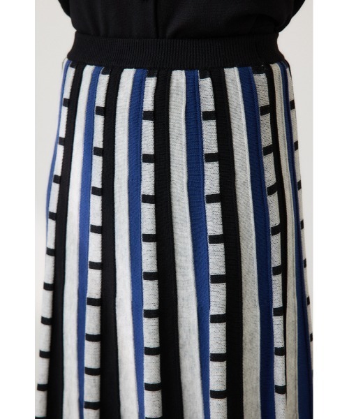 【セール】ジャカードボーダーニットスカート（スカート）｜crie conforto（クリーコンフォルト）