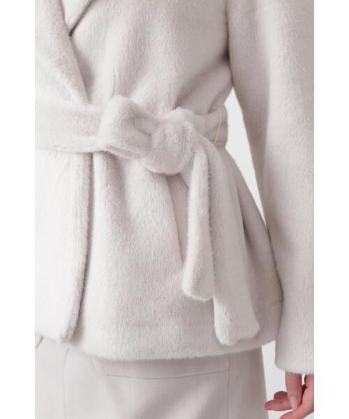 PINKY&DIANNE(ピンキーアンドダイアン)の「◆フォーファーショートコート(その他アウター・レディース・ベージュ/グレー・38/36)」の5枚目の写真