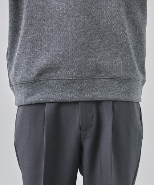 ESSENTIALS WARDROBE（エッセンシャルワードローブ）の「ヘリンボーンダブルフェイスクルーネック長袖スウェット（スウェット・メンズ・グレー/チャコール・XL/M/L）」の7枚目の写真