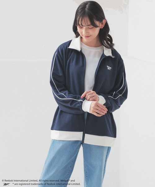 Honeys（ハニーズ）の「リーボック／ジャケット（ジャージ・レディース・ネイビー/ホワイト/ブラック・S/M/L）」の9枚目の写真