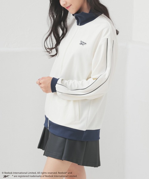 Honeys（ハニーズ）の「リーボック／ジャケット（ジャージ・レディース・ネイビー/ホワイト/ブラック・S/M/L）」の18枚目の写真