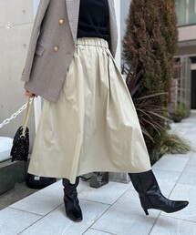 【WEB限定カラーあり】ウォッシャブルリバーシブルタフタスカート