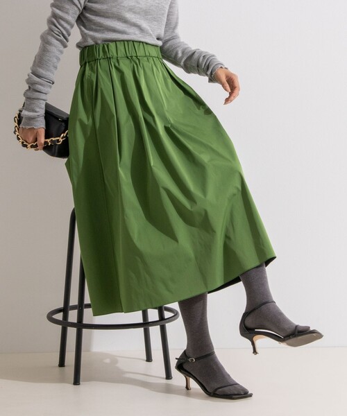 NOLLEY’S（ノーリーズ）の「【WEB限定カラーあり】ウォッシャブルリバーシブルタフタスカート（スカート・レディース・ピンク/ブルー/グリーン/カーキオリーブ・1/2）」の2枚目の写真