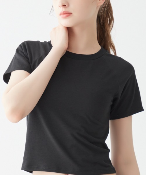 BODY WILD(ボディーワイルド)の「BODY WILD/ボディワイルド STANDARD クルーネックTシャツ(Tシャツ/カットソー・レディース・ブラック/ベージュ系その他/ブルー系その他・MEDIUM/LARGE)」の6枚目の写真