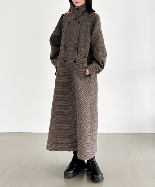 【セール】2WAYステンカラーロングコート 139052（ステンカラーコート）｜Heather（ヘザー）